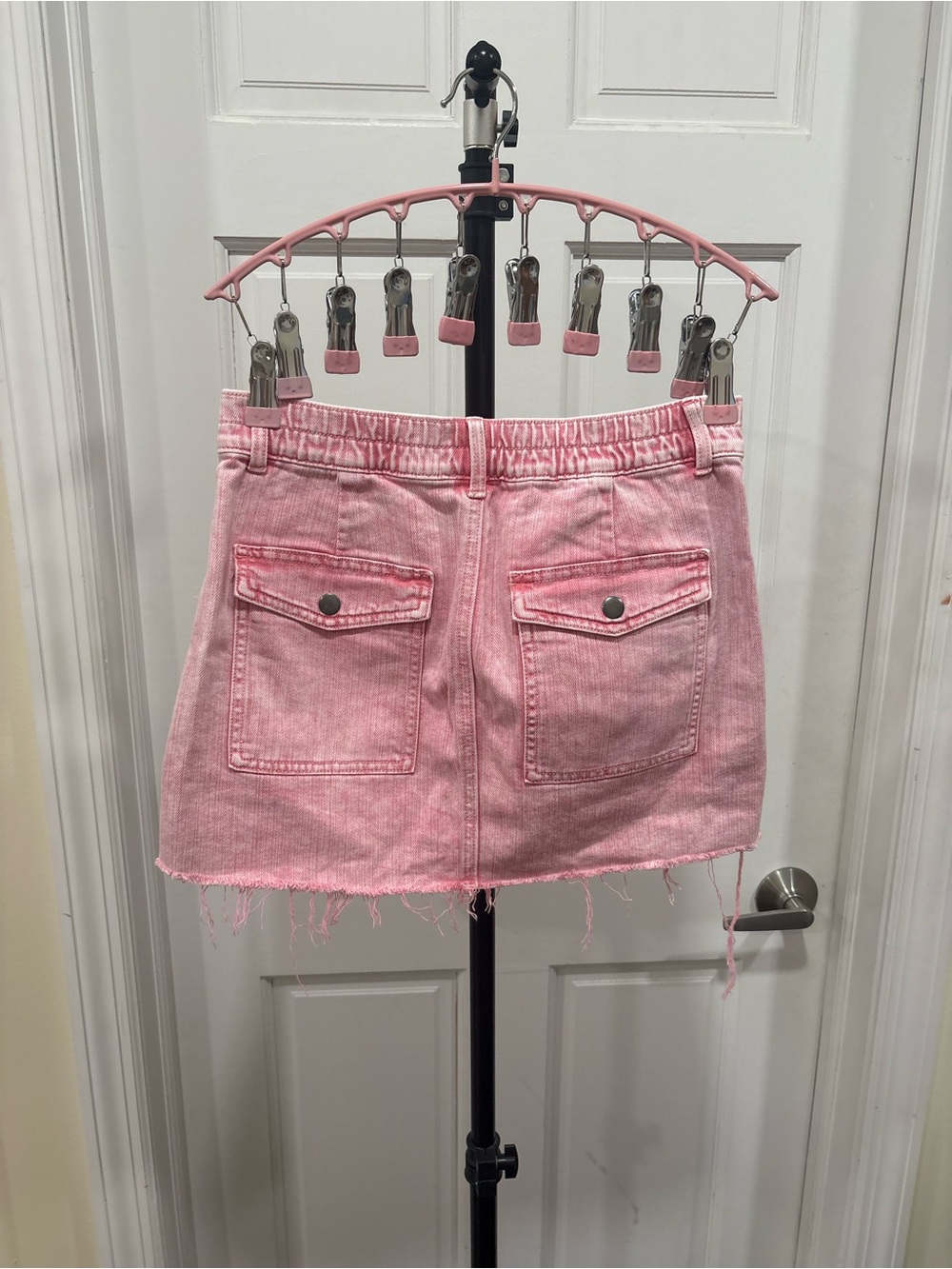 Aerie Pink Denim-Like Mini Skirt - Picture 4 of 4